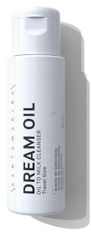 Santamarina Cosmetics Aceite Limpiador Facial Natural Ligero DREAM OIL TRAVEL - Piel Limpia, Confortable e Hidratada - Apta para Piel Normal - Alto porcentaje de Aceites Vegetales - 50 ml