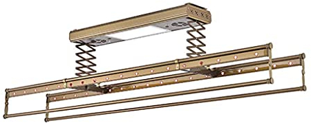 TOAWEM Porte-vêtements, séchoir à Levage électrique en Alliage d'aluminium, sèche-Linge monté au Plafond, Peu encombrant pour Montage Mural, sèche-Linge Pliable avec Fonction de Levage Automatique