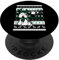 Roter & grüner Weihnachtspudel mit Weihnachtsmann-Schlitten T-Sh PopSockets mit austauschbarem PopGrip