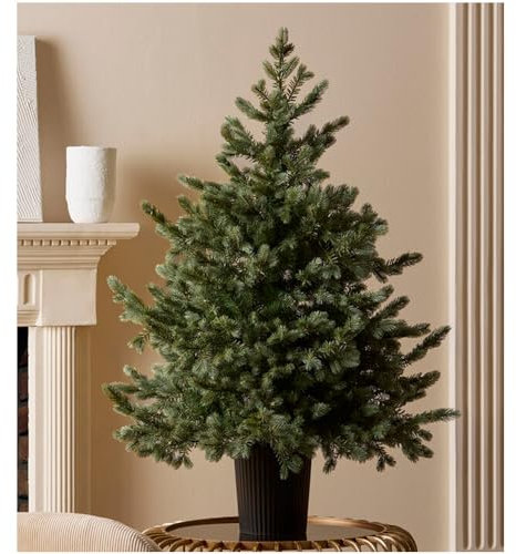 EDG Enzo de Gasperi Albero di Natale Pino Argentato con Vaso H120xD99 cm