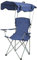 Kedia Chaise de Camping Pliante avec Toit Parasol, Porte-Boisson, Chaise de Pêche pour Camping Pêche Excursion Plage (Bleu)