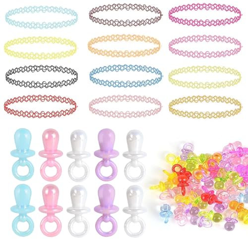 72 Pcs Tattoo Kette 90s Schnuller 90er Tattoo Kette 90er Accessoires Damen 90er Jahre Accessoires Tattoo Kette 90s Schnuller 90er Tattoo Kette 90er Accessoires Damen 90er Jahre Accessoires