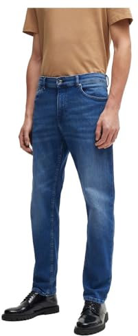 BOSS Herren H-Re.Maine Blaue Maine Regular-Fit Jeans aus bequemem Stretch-Denim Dunkelblau 35/34