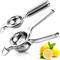 Paquet de 2 Presse Citron Presse à Main en Acier Inoxydable, Presse Agrumes Manuel, Anti-Corrosif, Avec boucle de suspension,Presse-Citron de 8 cm de diamètre pour Cuisine, Bar, Restaurant