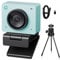 OBSBOT Meet 2 Ultra HD 4K Streaming Webcam, 1080p at 60 FPS, Videokonferenz Kamera mit KI Automatischem Bildausschnitt, USB-C, Dual Noise Reducing Mics, Works with Microsoft Teams/Zoom- Grün
