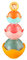 Sophie la Girafe - Gioco di impilamento 6 ciotole colorate - Giocattolo educativo per bambini - Sviluppa abilità motorie e logica - 30 cm