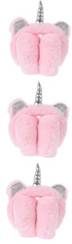 LIFKOME 3 Pièces Cache-oreilles Licorne Bandeau En Bois De Noël Cache-oreilles Hiver Femme Toison Bandeau Corne De Licorne Cache-oreilles Compacts Cache-oreilles Doux Cornes Rose Peluche