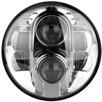 17,8 cm runder H6024 abgedichteter Strahl, Motorrad-Scheinwerfer, LED-Scheinwerfer, Umbau-Ersatz, Motorrad (Chrom)