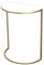 Halbmond-Konsolentisch aus Marmor und Metall, für Wohnzimmer und Flur, kleiner Beistelltisch (Gold), 50 x 25 x 60 cm