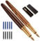 Telidif Handcrafted Wooden Fountain Pen, Luxury Wood Pen with 0.5mm and 0.7mm Fine Point, Smooth Writing Experience, Includes Ink Cartridges and Gift Box, Ideal for Business and Gift Giving