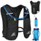 ONETOALL Running Vest Women with Water Bottle 500ml & Bladder 2L, 6L Reflective Hydration Backpack Mens, Lightweight 150g for Trailrunning Hiking Marathon, Black with Soft Flask and Water Bladder