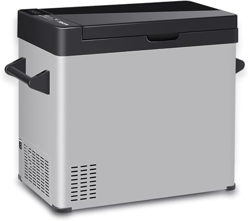 WOLTU Kompressor Kühlbox Auto 60L, 12V 230V Elektrische Camping Kühlbox Groß mit Gefrierfach, Dual Zone Kühlschrank, Kühltruhe Auto Mini Kühlbox Gefrierbox für Lkw, Strand, Picknick, Summer Saver