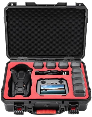 GAEKOL Mavic 4 Pro Tasche wasserdichte Hart Koffer Tragetasche für DJI Mavic 4 Pro Creator/Fly More Combo/RC Pro 2/RC 2 Controller, bis zu 9 Akkus, Ladeschub und anderes Zubehör Aufbewahrungstasche