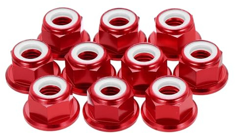 QUARKZMAN 10 Pcs Dadi A Farfalla In Lega Di Alluminio M8 Passo 1.25mm Con Flange E Rondella Dentata Per Motori RC Drone Quadcopter Adattatore Elica Parti FPV Fissaggi, Rosso