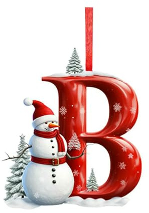 Gyios Weihnachtsdekorationen Neue Weihnachtsbaum Dekoration 2D Buchstaben Anhänger Acryl 26 Hängen Weihnachten Baum Ornament Zubehör Navidad