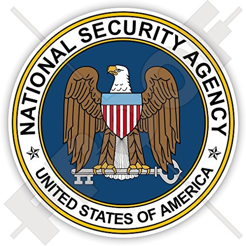 Vinyl-Aufkleber, Motiv: US National Security Agency Seal NSA United States USA America, 90 mm
