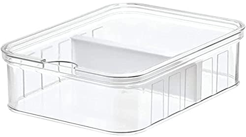 iDesign Kühlschrankbox (21 cm x 16 cm x 9,6 cm), kleiner Aufbewahrungsbehälter aus BPA-freiem Kunststoff, Aufbewahrungssystem für Küche oder Kühlschrank, durchsichtig
