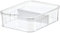 iDesign Fridge Storage Box (21 cm x 16 cm x 9.6 cm), Small Kitchen Storage Container Made of BPA-free Plastic, Kitchen Organiser for Tinned Foods, Spices and More, Clear