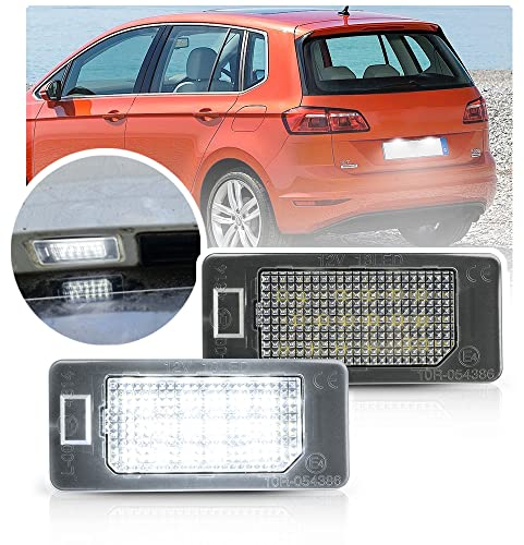 NSLUMO 2 Stueck Kennzeichenleuchte 18SMD Rückseite Kofferraum Glühbirne GOLF Led Glühbirne