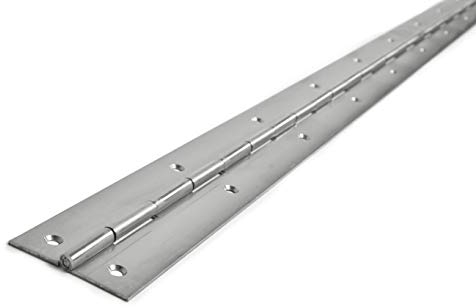 HKB® Edelstahl Stangenscharnier 2000 x 50 x 1,5 mm, V2A Nirosta® gelocht, Klavierband, Schwerlastscharnier Made in Germany, 9506