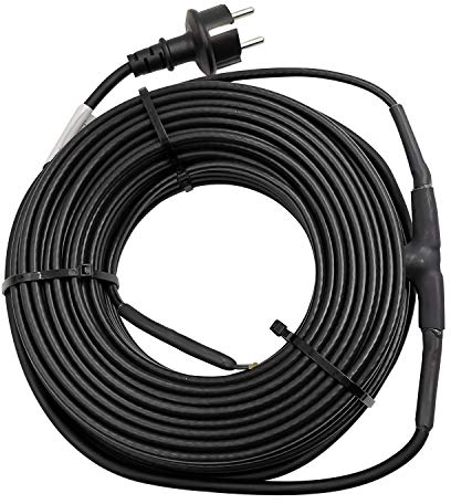 HEATIT JHSD 12m Eisfrei Heizkabe mit Thermostat Zum Schutz von Wasserleitungen und Weidetränken frostschutz 17W/m 230V IP65