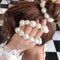 Generse Haargummis mit Perlen Elastische Haarbänder Haare Ringe für Damen und Mädchen 2 Stück