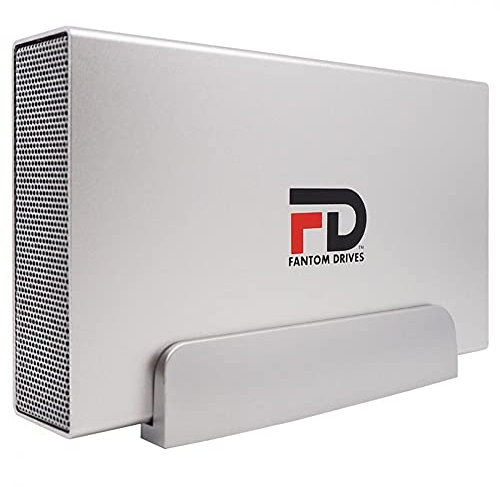 Fantom Drives FD GF3S8000UP-A - Disco Duro Externo de 8 TB, 7200 RPM, USB 3.2 Gen 1 (USB 3), Carcasa de Aluminio para Mac, PC, Xbox One y PS4, Color Plateado