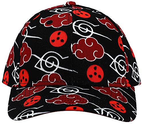 Itachi Sharingan Sublimierte PolyTwill-Baseballkappe für Herren, Schwarz, Schwarz, Einheitsgröße