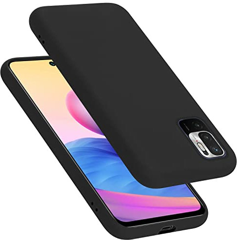 Cadorabo cover compatibile con Xiaomi RedMi NOTE 10 5G / POCO M3 PRO 5G, cover in silicone liquido per RedMi NOTE 10 5G / POCO M3 PRO 5G, custodia in silicone, resistente ai graffi - LIQUID NERO