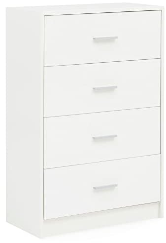 möbelando Design Sideboard WL5.864 Weiß Hochglanz 60x90x30 cm Anrichte Holz Modern | Schmale Schubladenkommode Esszimmer | Kleiner Allzweckschrank Flur | Wäschekommode Schlafzimmer