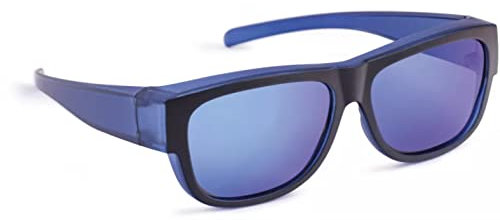 Polarisierende Überbrille mit Verspiegelung in Schwarz-Marine