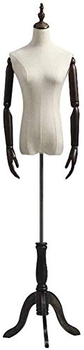 QHYXT Weibliche Schneiderpuppe Schneiderpuppe Schaufensterpuppe Ganzkörperständer Damenbekleidungsgeschäft Hochzeitskleid Farbiger Samt, 7 Farben (Dunkelbraun Medium)