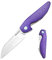 HARNDS Parrot Premium Coltello pieghevole con lama Sandvik 14C28N da 3,58 e manico in G10 con clip, chiusura con liner per l'EDC e il campeggio all'aperto. (Viola)