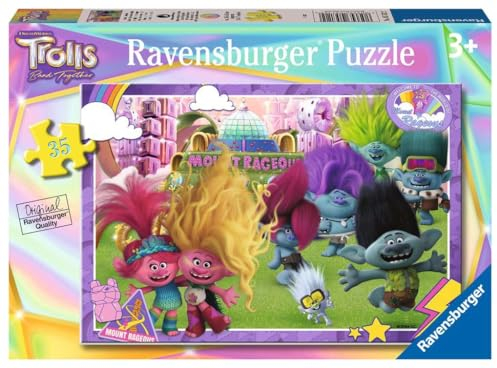 Ravensburger - Puzzle Trolls 3 Sammlung 35 Teile, Puzzle für Kinder, Empfohlenes Alter 3+ Jahre