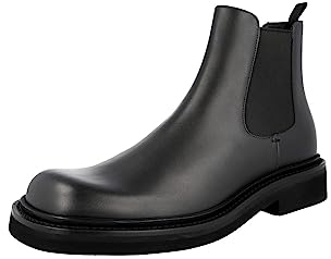 Prada Herren Schwarz Leder Stiefelette 2TG167 34A F0002 44 EU/UK 10