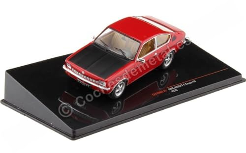 Ixo models - Opel Kadett C Coupe SR 1976 rot schwarz - 1:43 Modellauto - Auto - Erwachsene, Modellautosammler