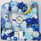 Marineblau Weiße Luftballons 117 Stück Marineblau Pastellblau Ballon Girlanden Bogen Set mit Metallische Gold Partyballons Mond Folien Ballons für Geburtstags Babydusche Weltraum Party Dekorationen
