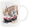 Purely Home Classic Sports Car Mug - Vintage Red Jaguar 60s Car Lover Gift Present - Tea Coffee White Bone China Mug