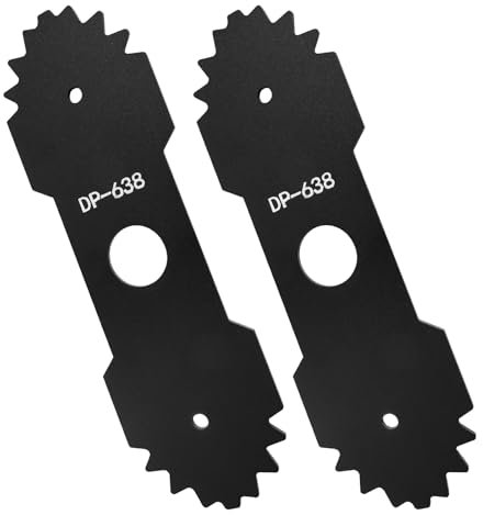 638006008 Lawn Mower Edger Blade with Teeth Compatible with Ryobi Edger RY13050 RY13050A RY15518 RY40030, Homelite Black Max Edger, 8-3/4 Length 1 Center Hole, Replaces 638006007,2-Pack