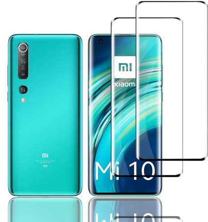 Zicurz 2 Pezzi Pellicola Protettiva per Xiaomi Mi 10 Vetro Temperato Pellicola, Anti Graffio, Anti-Impronte, Senza Bolle, Durezza 9H