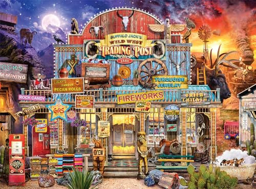 Buffalo Games - Wild West Trading Post - 1000 Piece Jigsaw Puzzle for Adults Challenging Puzzle Perfect for Game Nights - Finished Size 26.75 x 19.75