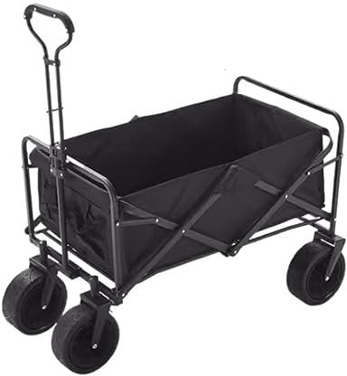 CRBUDY Campingtrolley, Outdoor-Klappwagen, Allzweckwagen, Offroad-Klappwagen, Gartentransportwagen, für alle Oberflächen, Transport im Freien (A)
