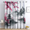 Vorhang Blickdicht Thermovorhang Japanischer Kirschblüten Floral-Tuschemalereistil Muster Vorhänge Geräuschreduzierung Dekoration für Wohnzimmer Fenster Traditionelle orientalische Ästhetik 230x117 cm