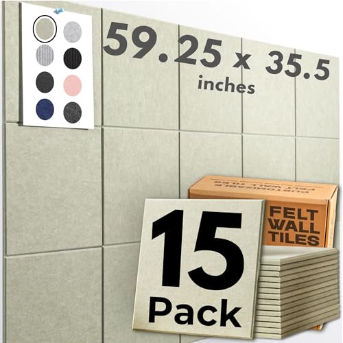 WALLHERO Lot de 15 tableaux en liège pour mur, 150 x 91,4 cm | Carrés de tableau en liège, tableau d'affichage, grand tableau d'affichage, rouleau en liège avec dos adhésif (vert sauge)