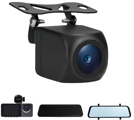 CARKOOL 4 Pin Reverse Camera,150° Wide Front/Rear View Camera HD 1080P Night Vision IP68 Waterproof Reversing Camera