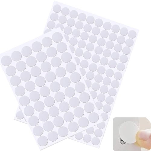 108 Pcs PVC Screw Cover, Round, White, self-Adhesive, Screw Hole Sticker, Screw Cover caps, Screw caps, for Furniture(21 MM + 12 MM)