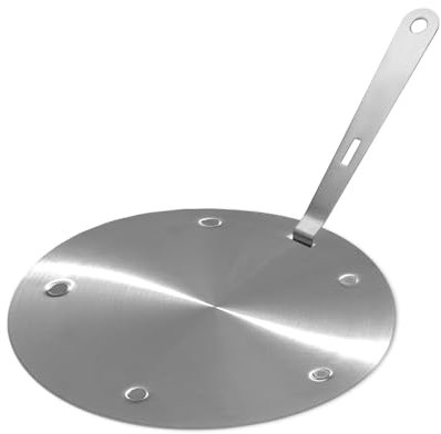 Adaptateur à induction 24 cm - Plaque d'adaptation à induction avec poignée amovible - Matériau de renforcement à 3 couches - Adaptateur pour plaque de cuisson à induction - Diffuseur de chaleur en