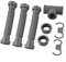 Kit de drenaje ajustable para fregadero doble, trampa flexible P de 1-1/2 y 1-1/4 pulgadas, tubos extensibles de 8-32 pulgadas con sellos de silicona para cocina y baño