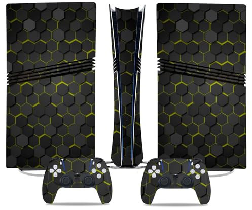 Per PS5 Pro Skin Disc Edition & Per PS5 Pro Skin Digital Edition Console Controller Vinyl Cover Skins Wraps Scratch Resistant Compatible 89565 Skins Wraps Regalo(Digital Edition)