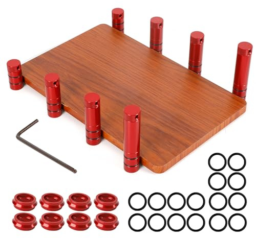 20mm Bench Dogs Set of 8, Non-Slip Aluminum Alloy Table Planing Stop Bench Dogs for T-Track Woodworking Table Workbench Peg Brake Stops Positioning Planing Plug for 20mm Dog Hole, Red